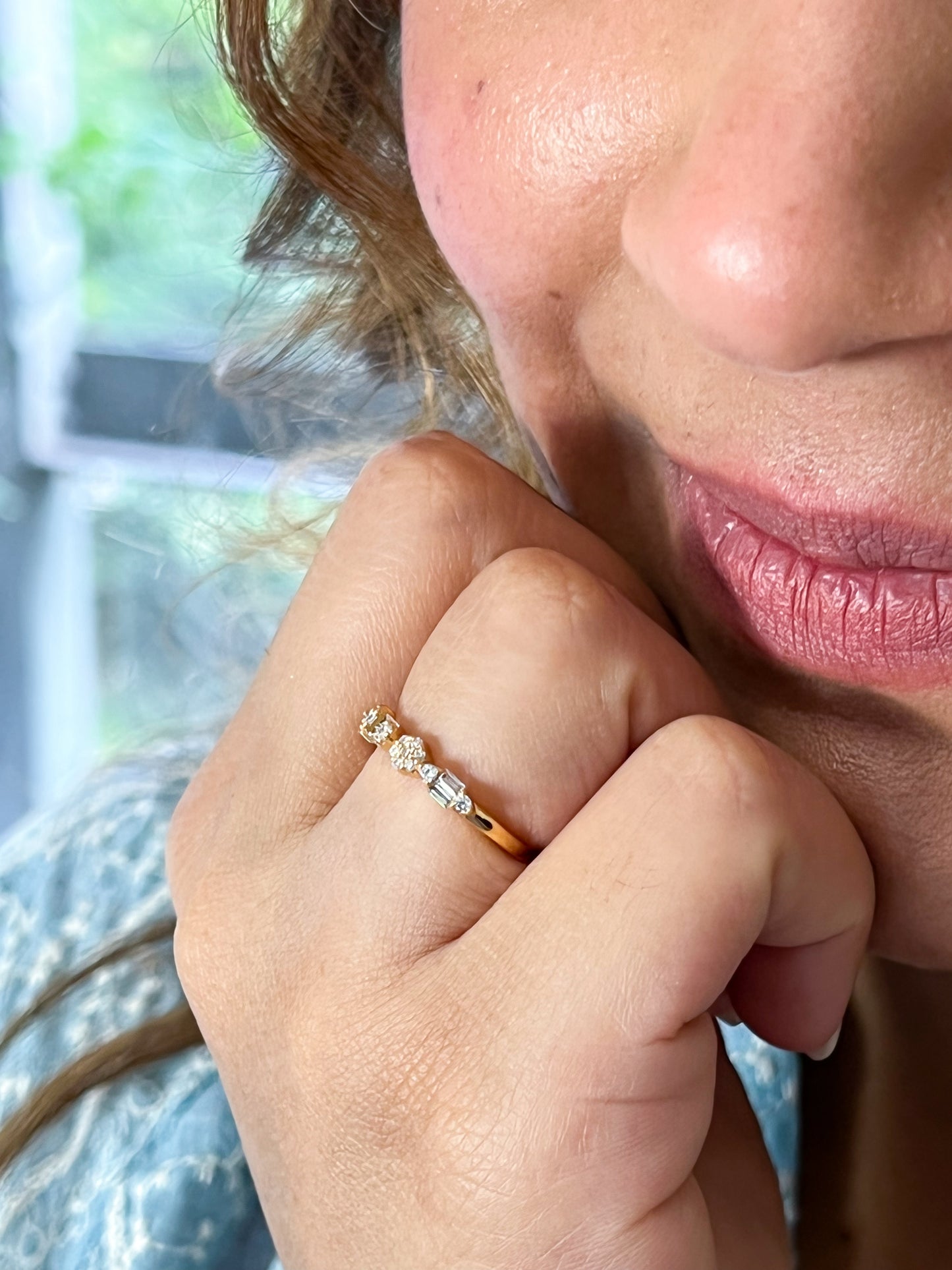 Petite Flower Ring in Gold