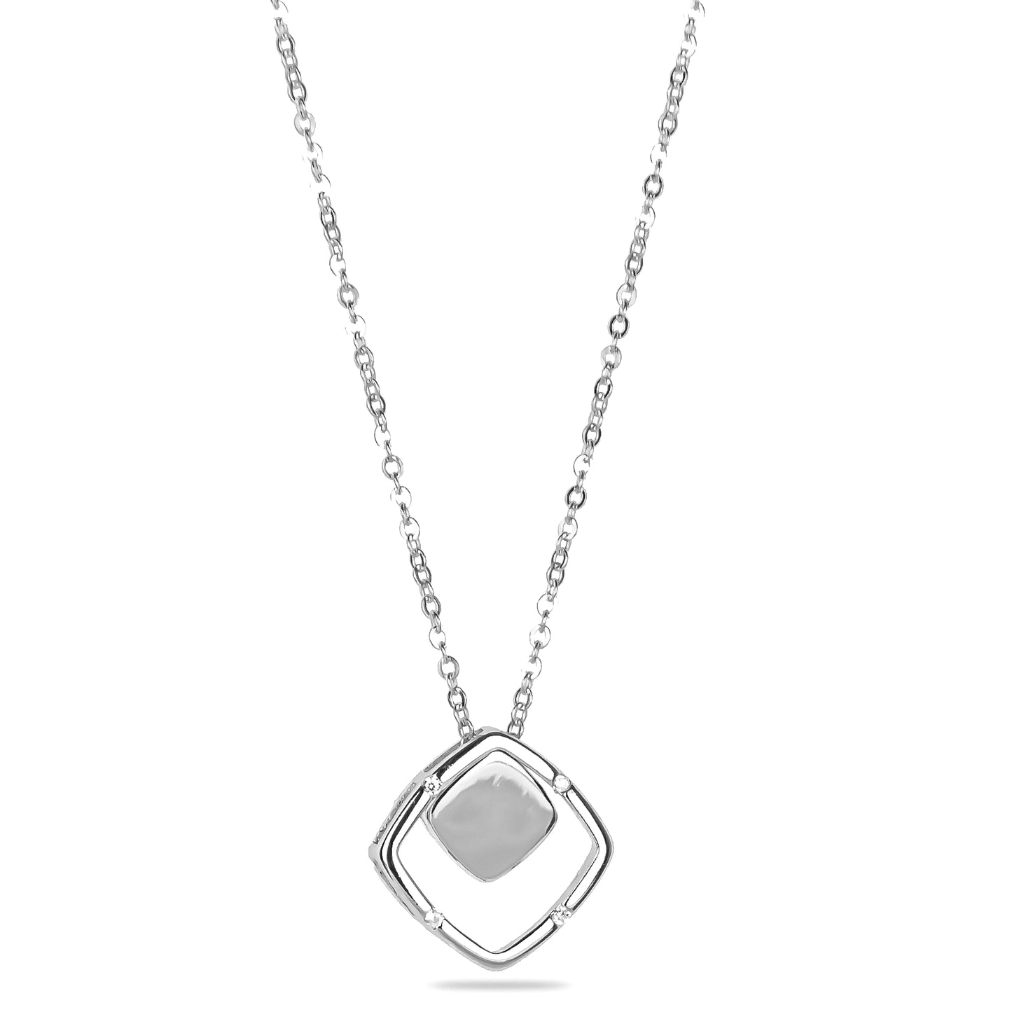 Hexagon Necklace in Silver