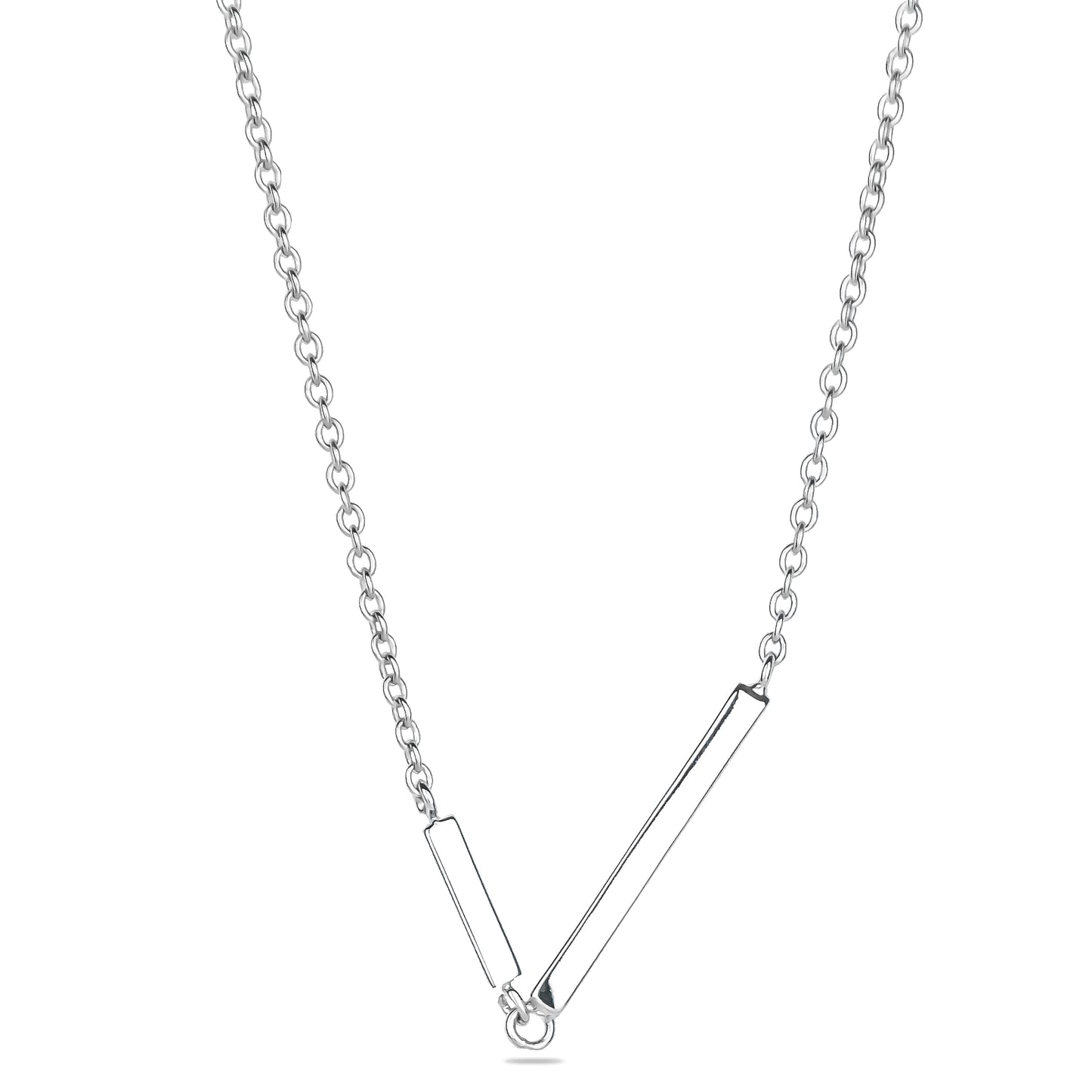 Wishbone Necklace in Silver