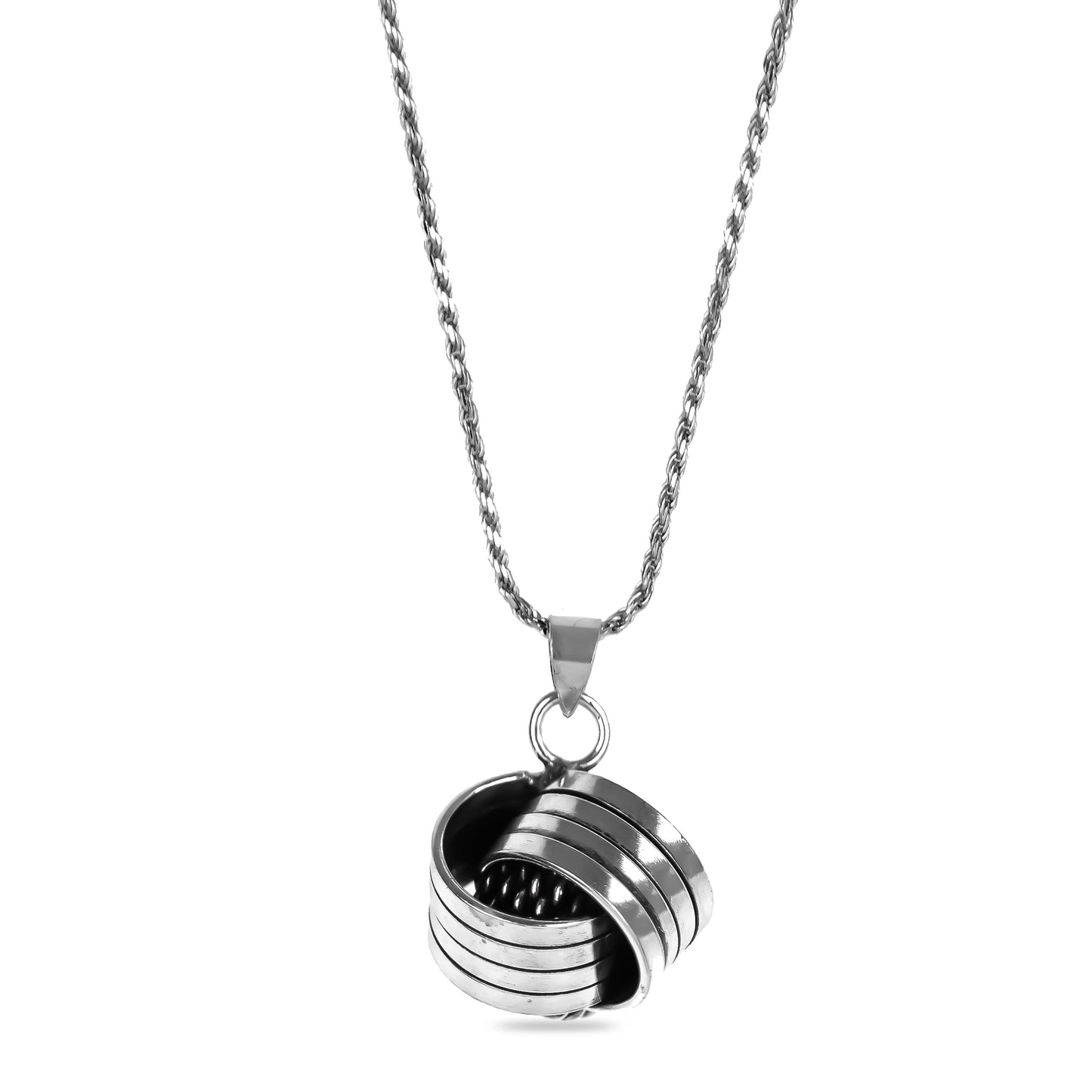 Circle Of Life Pendant Necklace in Silver